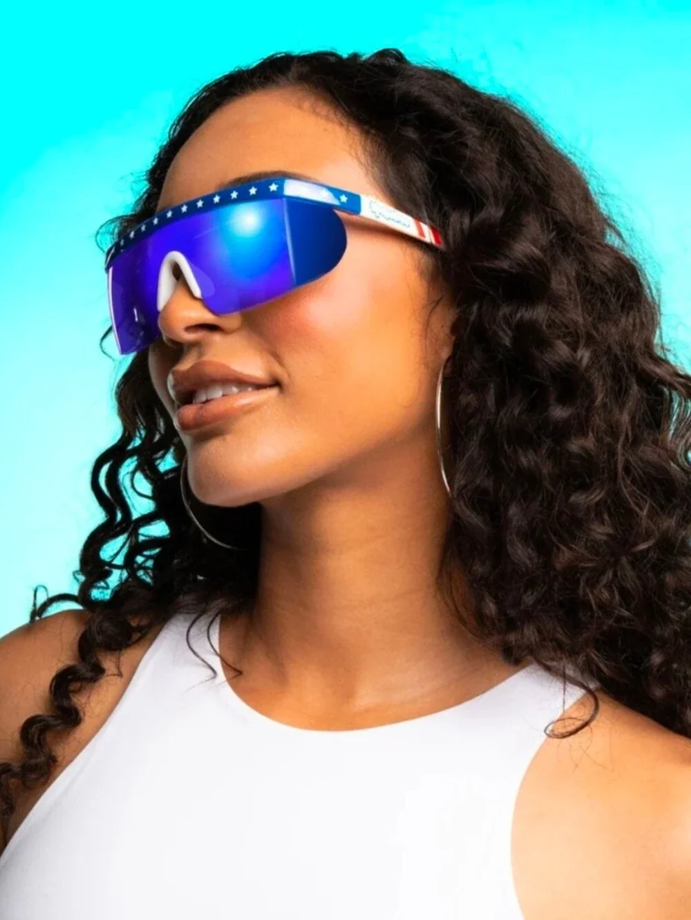 NIB!Tipsy Elves,UNISEX,Say Can You See Sunglasses, Patriotic Mirrored,MSRP$34.95
